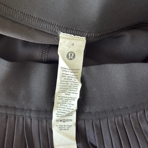 Lululemon Repleat Tennis Skirt Pleated Skirt Size 4 - Perfect Condition - Picture 3 of 5